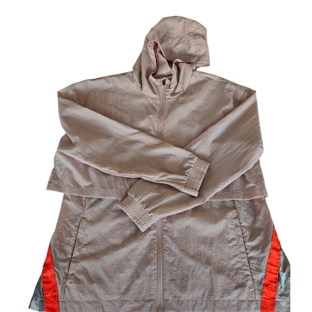 Adidas Women's Beige Windbreaker  Hooded Jacket - Picture 9 of 16